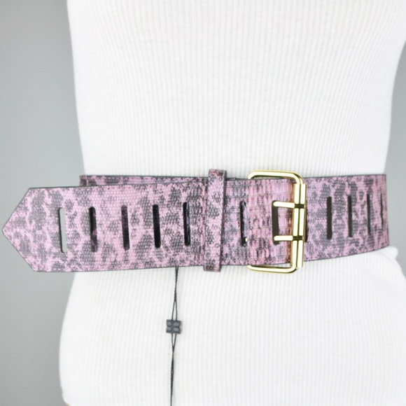 Black Pink Alligator Wide Belt - Picture 1 of 2